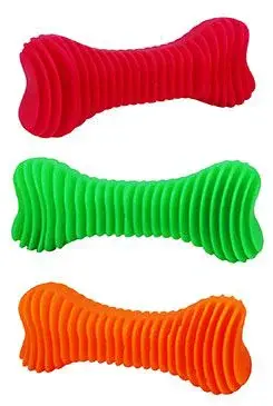 Hračka pes kost dentální  žebrovaná plovací 14cm SP