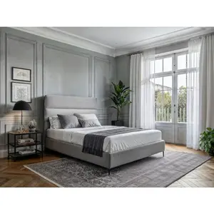 MID.YOU POSTEL BOXSPRING, 120/200 cm, světle šedá