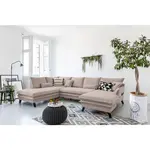 P & B SEDACÍ SOUPRAVA, textil, šedohnědá