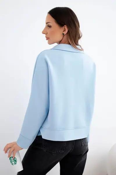 Elegantní viskózová mikina s límcem