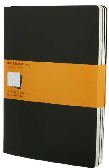 Sešity MOLESKINE 3 ks linkované černé XL