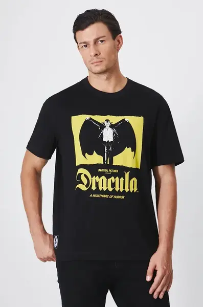 Bavlněné tričko Medicine pánské, černá barva, s potiskem