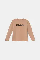 Dětské bavlněné tričko s dlouhým rukávem Pinko Up oranžová barva, F4PIJGTH151