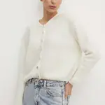 Vlněný svetr American Vintage GILET ML COL ROND šedá barva, VITO19E