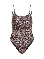 Karl Lagerfeld Jednodielne plavky  gaštanová / tmavohnedá / čierna / biela