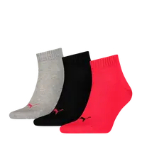 Puma unisex quarter plain 3p socks 35/38
