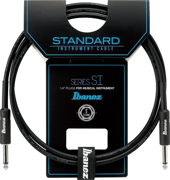 Ibanez Instrument Cable 1,52m Black 2 Straight Plugs