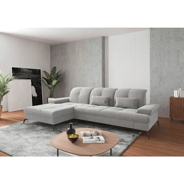 Sit & More ROHOVÁ SEDAČKA, textil, barvy stříbra