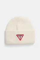 Čepice Guess béžová barva, z husté pleteniny, AW5234 VIS01