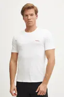 Bavlněné tričko HUGO T-SHIRT RN TRIPLET P 3-pack bílá barva, s potiskem, 50532811