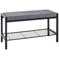 XXXL LAVICE S BOTNÍKEM, šedá, černá, 80/48/32 cm