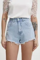 Džínové šortky Answear.LAB dámské, hladké, high waist