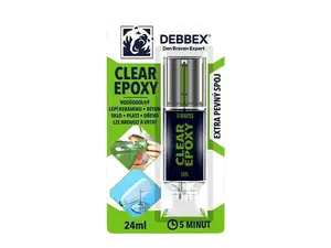 Lepidlo DEBBEX CLEAR EPOXY rychletuhnoucí 24ml - expirace 09/2025