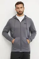 Tepláková mikina Under Armour šedá barva, s kapucí