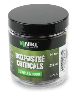 Nikl rozpustné criticals boilie scopex & squid 250 ml - 18 mm
