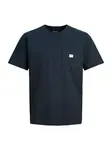 JACK & JONES Tričko 'JPRBLUcaleb'  tmavomodrá / biela