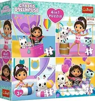 Trefl Puzzle 4v1 – Gabby's Dollhouse - puzzle z kategorie Maxi dílky