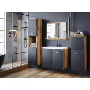 P & B KOUPELNA barvy grafitu, dub wotan