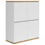 Xora VYSOKÁ KOMODA, bílá, dub artisan, 100/121/42 cm