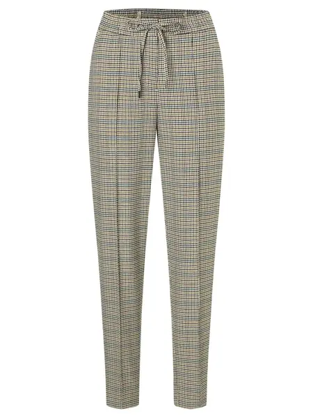 MORE & MORE Nohavice s pukmi 'Higgins'  nebielená / zelená / čierna