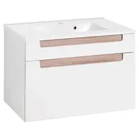 Held SKŘÍŇKA S UMYVADLEM, bílá, Sonoma dub, bílá, 80 cm
