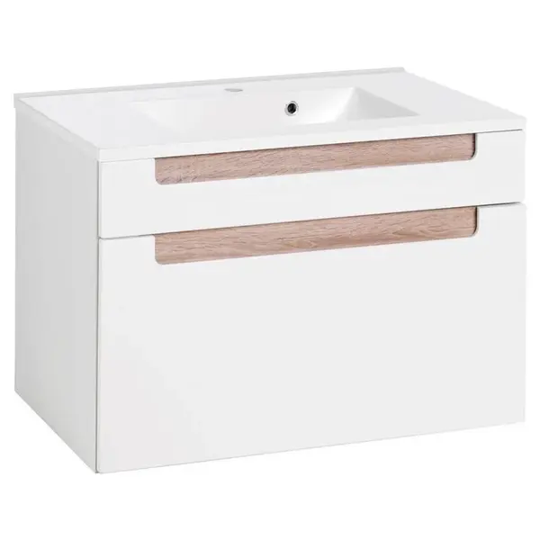 Held SKŘÍŇKA S UMYVADLEM, Sonoma dub, bílá, bílá, 80 cm