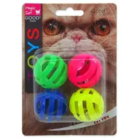 Hračka Magic Cat míček dírkovaný plast se zvukem 3,75cm 4ks