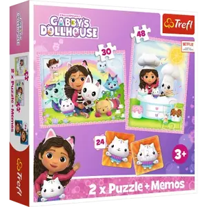 Puzzle Gábinčin kouzelný domeček 2v1 + pexeso