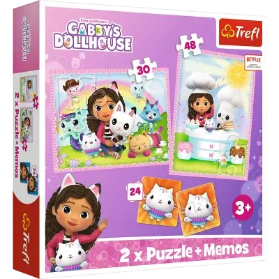 Puzzle Gábinčin kouzelný domeček 2v1 + pexeso