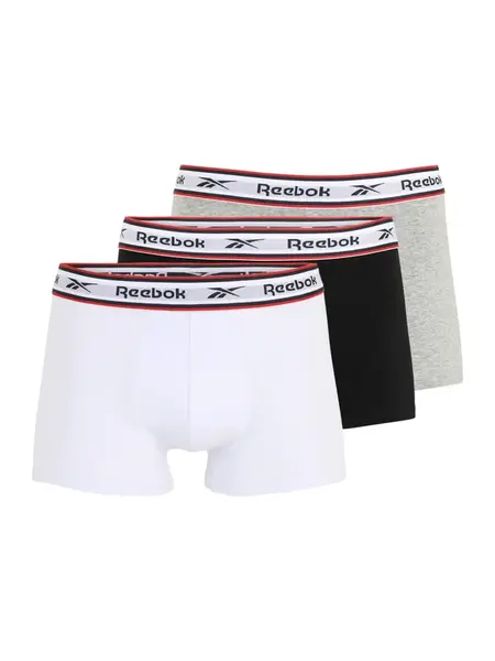Reebok Boxerky 'Barlow'  sivá melírovaná / červená / čierna / biela