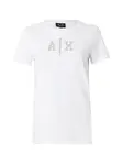 ARMANI EXCHANGE Tričko  strieborná / priehľadná / biela