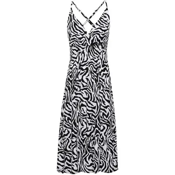 ALPINE PRO SELA Dámské šaty, bílá, velikost