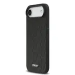 Zadní kryt DKNY PU Leather Grid Pattern Magsafe pro Apple iPhone Air, black