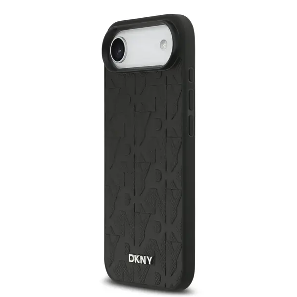 Zadní kryt DKNY PU Leather Grid Pattern Magsafe pro Apple iPhone Air, black