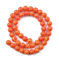 1 Strand Synthetic Malachite Dyed Beads Strands