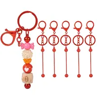 5Pcs Alloy and Brass Bar Beadable Keychain for Jewelry Making DIY Crafts