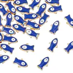 Light Gold Plated Alloy Enamel Beads