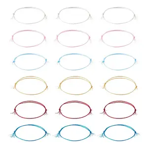 30Pcs 6 Colors Polyester Braided Cord Bracelet Making