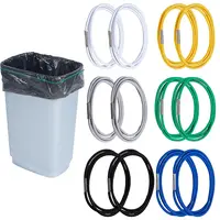 12Pcs 6 Colors Elastic Trash Bag Bands for Garbage Cans