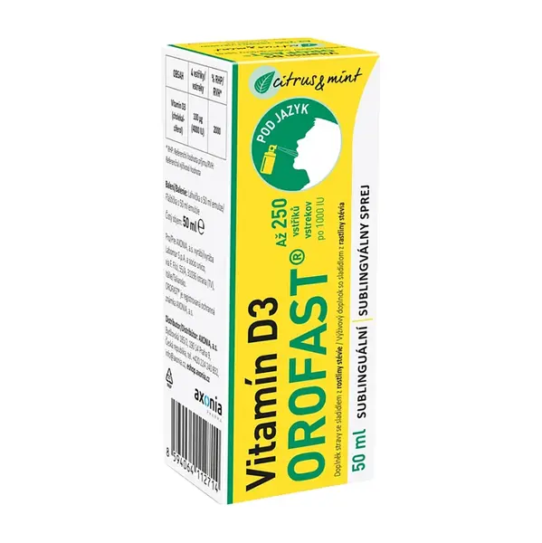 OROFAST Vitamín D3 sublinguální sprej 50 ml
