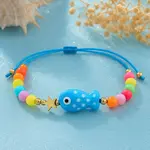 Ocean Style Fish Porcelain Bead Braided Bracelets