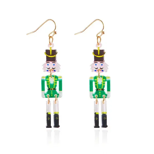 Christmas Theme Acrylic Human Dangle Earrings