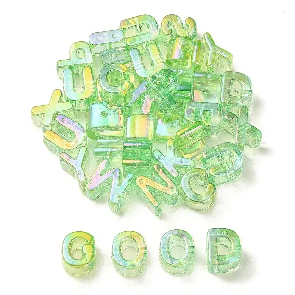 UV Plating Rainbow Iridescent Acrylic Beads