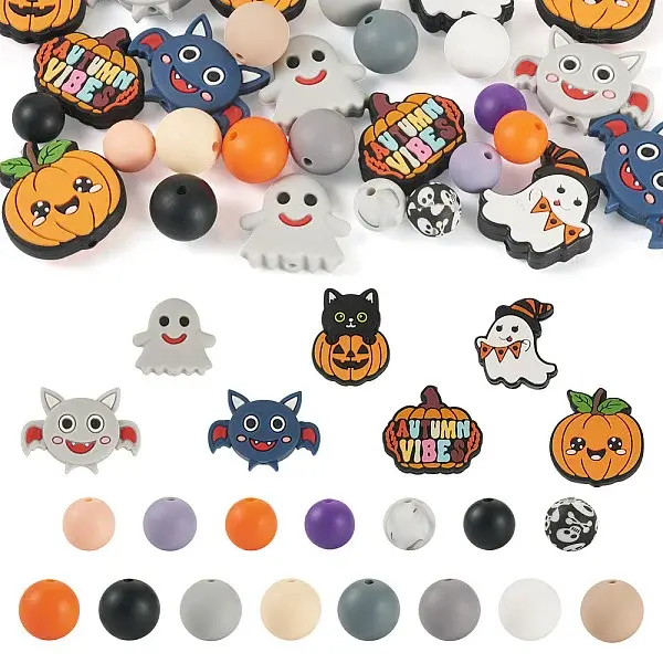 29Pcs Silicone Focal Beads