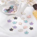 30Pcs 5 Colors Zinc Alloy Enamel Pendants