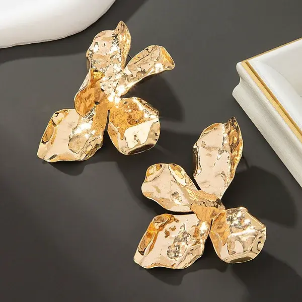 Flower Alloy Stud Earrings