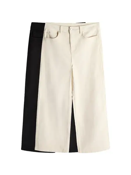 The Set Nohavice  krémová / čierna