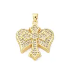 Brass Micro Pave Cubic Zirconia Pendants