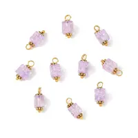 10Pcs Crackle Glass Pendants