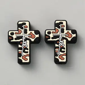 Halloween Cross Silicone Beads